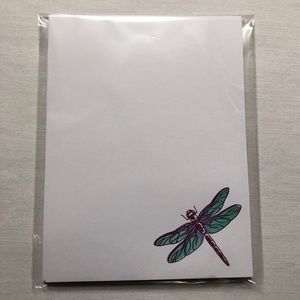 Hand stamped stationery.